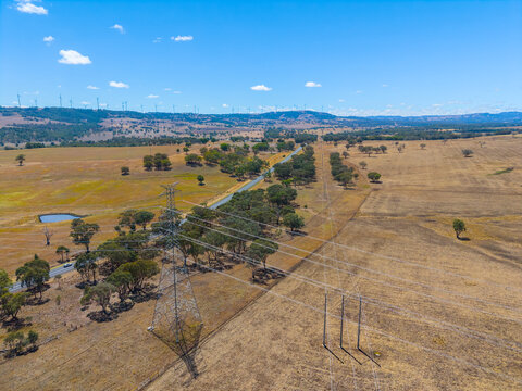 Power Pylons from the Sapphire Wind Farm
