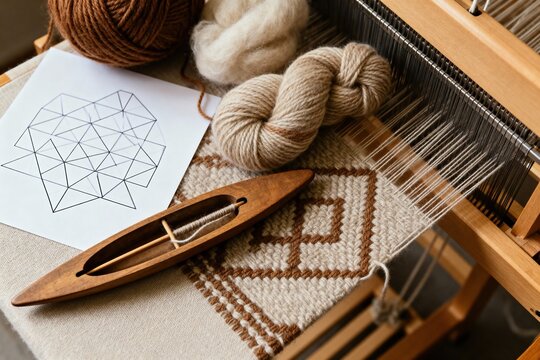 turkish rug weaving patterns-standard high resolution background with modern clean composition, professional lighting and versatile usage for web design, branding, marketing visuals and digital conte