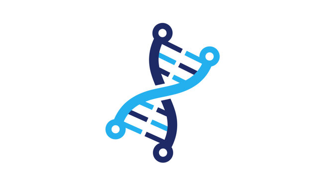 DNA Helix Icon Symbolizing Genetics Science and Biology.
