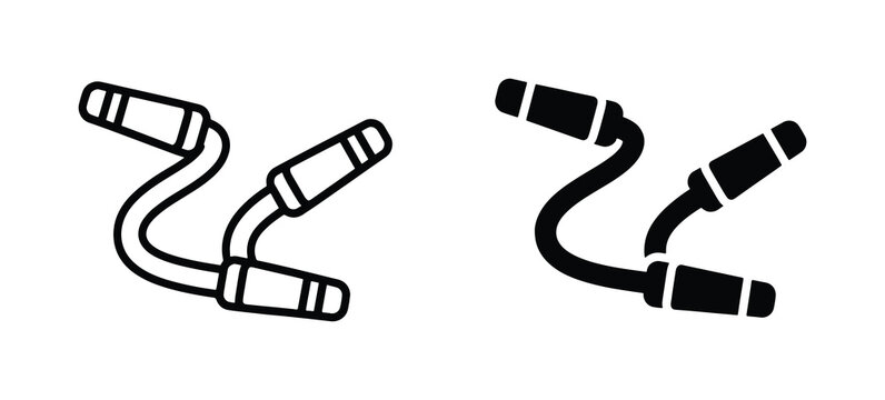Push up bars icon set, fitness equipment vector illustration, black and white gym workout tools, strength training push-up handles for exercise