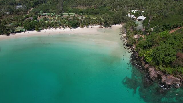Aerial View Of Klong Hin Beach Resort On Koh Kood Island, Thailand, Southeast Asia.