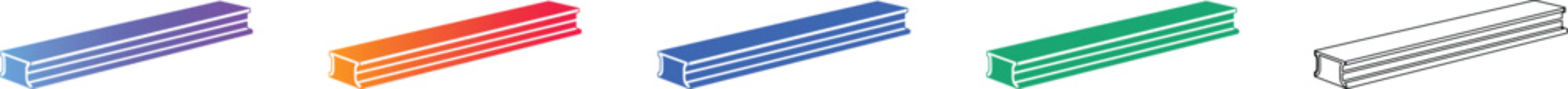 Industrial I Beam Profile Icons vol 919