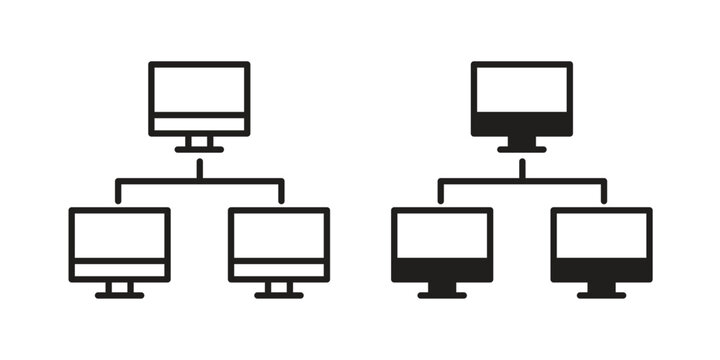 Local network icon concept design set. Icon Element For Design