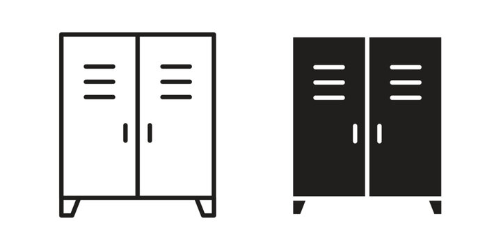 Locker icon concept design set. Icon Element For Design