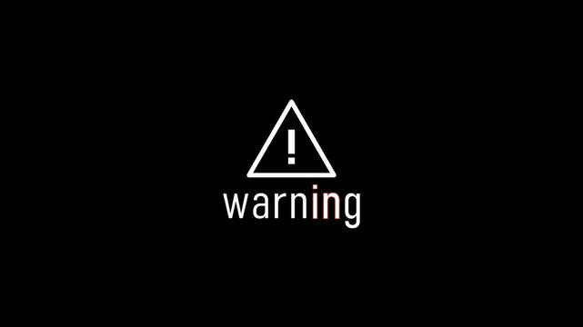 Warning caution triangle exclamation mark alert symbol black background