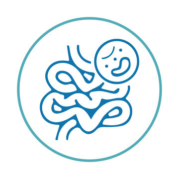 20. SIBO Icon Gut Health Bacterial Overgrowth Medical Vector Illustration.eps