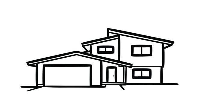 Modern split level suburban house design