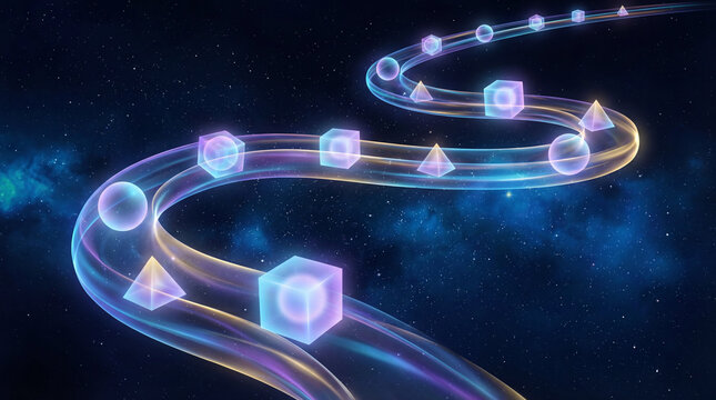 Holographic adaptive learning path with floating skill modules