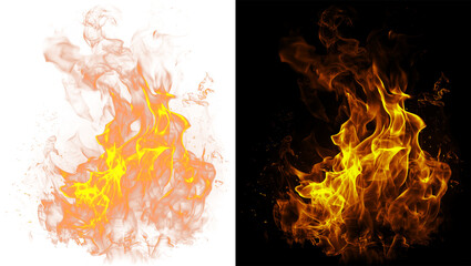 Fire Blame Png Set of burning fires of flames and sparks on transparent background. For use on light backgrounds. Fire isolated on transparent background overlays of open flames and fire in various Pn © Jhon