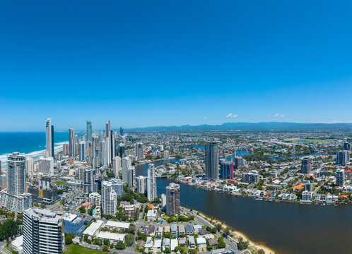 Aerial view of Surfers Paradise on the Gold Coast, Queensland