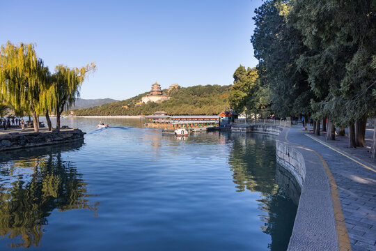 The Summer Palace in Beijing is the best-preserved imperial garden in China, dominated by Longevity Hill and Kunming Lake