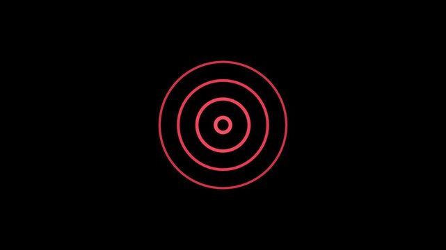 red and black target render 