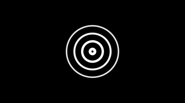 black and white target render,