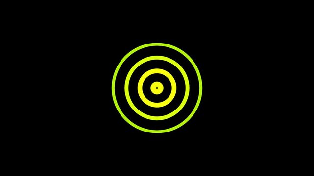 3d render of a green target on black