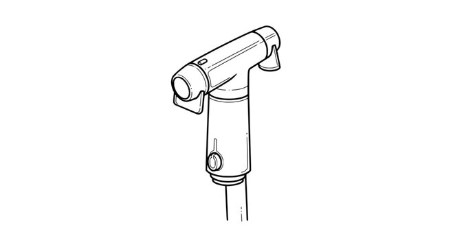 Binocular telescope outline icon with detailed barrel and eyepiece for astronomy and outdoor exploration