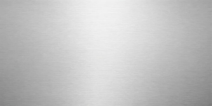 A seamless brushed metal background featuring a textured silver steel plate surface with a shiny metallic aluminum pattern and grey iron alloy reflections for a professional stainless backdrop