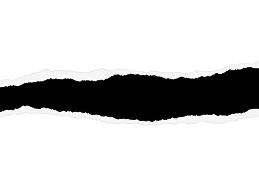 Torn paper strip with black background vector illustration