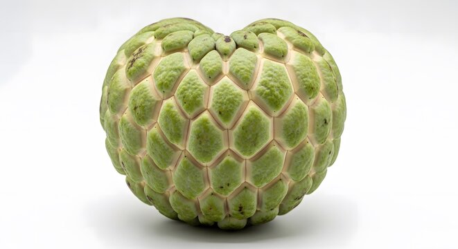 Custard fruit in studio lighting with clean white background for healthy eating concepts