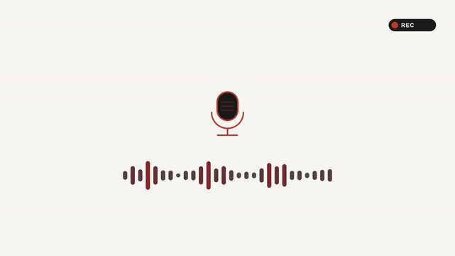 Voice Recording Waveform Animation with Microphone and Audio Levels