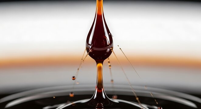 Macro High Speed Photography of a Dark Liquid Drop Splash