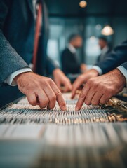 Fototapeta premium hands sorting legal files