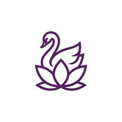 Obraz premium Swan Lotus Logo.