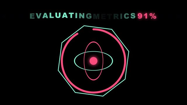 Abstract Atomic Structure Loading Progress Bar Animation