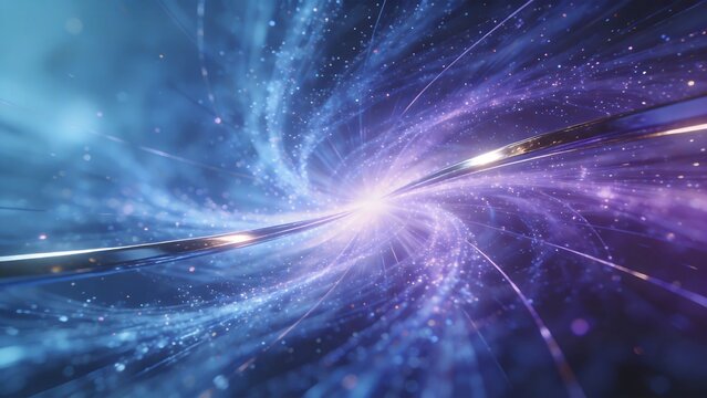 Abstract space vortex with light particles