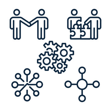 Collaboration, networking, and teamwork visual concepts