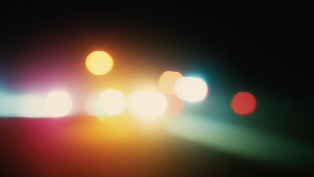 Blurred strobe lights as effects for stage