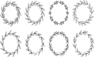 Obraz premium laurel wreaths set