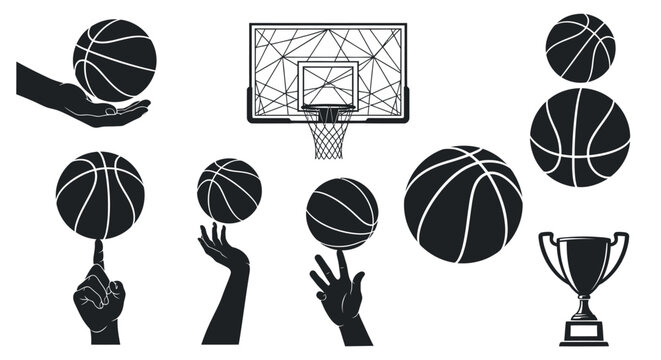 Dynamic basketball action with hoops, players, and celebration in a competitive sport scene.