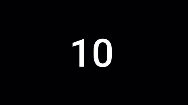 15 second countdown circle animation, 15 to 0 animation countdown. 4K video black background
