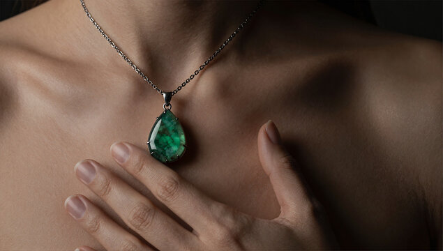 Cosmic Connection Moldavite Pendant on Heart Chakra