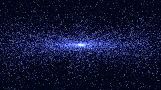 Abstract cosmic background with countless blue stars and dust particles forming a bright nebula-like band across a dark night sky, ideal for sci-fi and astronomy themes