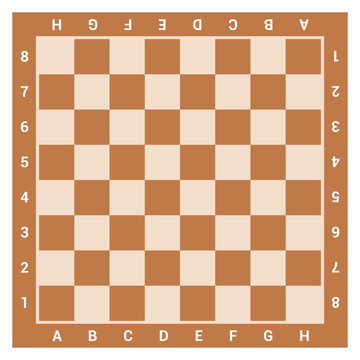 Classic empty chessboard in color with 8x8 grid. Clean vector illustration for strategy games or educational materials.