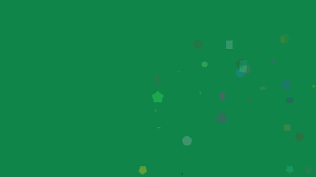 Colorful 3d geometric shapes animation loop seamless background