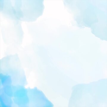 Soft Light Blue Watercolor Frame with White Empty Space