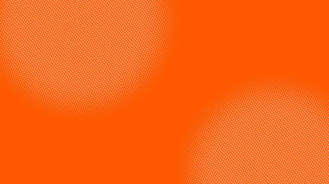 Orange abstract background animation with halftone dots elements