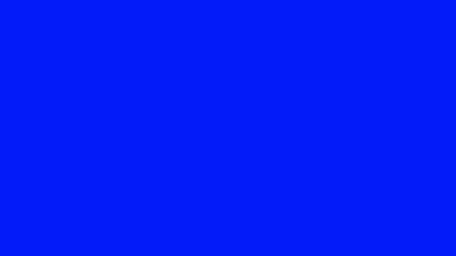 Vibrant Comic effect Boom Style Action Overlay Featuring an Energetic Impact on Blue Screen for Dynamic Video Production and Explosive Visuals