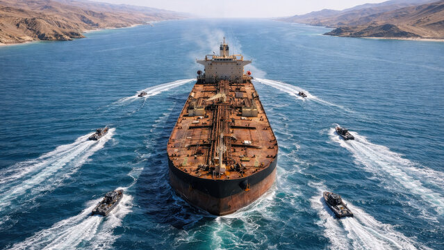 Iran Ships Patrol Near Tanker in Strait of Hormuz Amid US Tension