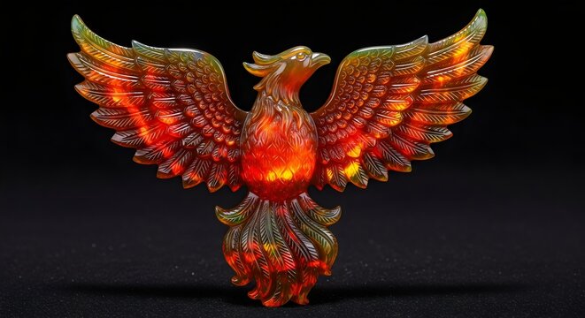 Rising Phoenix Fire Bird Symbol of Rebirth