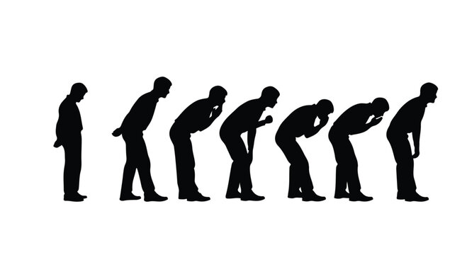 businessman bending over back pain