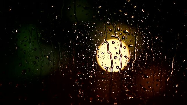 drops of dew on a glass