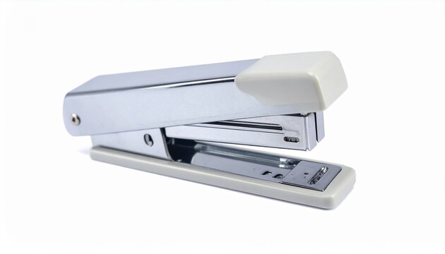 Office stapler isolated on a clean white background, perfect for business, office, and stationery themes.