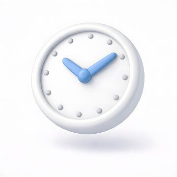 3D clock icon representing pending status and waiting processes. Ideal for task queues, delays, processing states, and time-based system feedback in UI design.