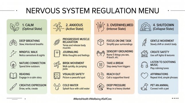 Nervous System Regulation Menu Infographic