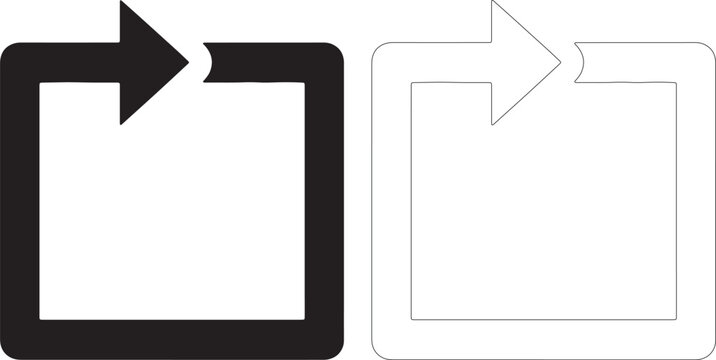 Black and white arrow loop symbols side by side repeat