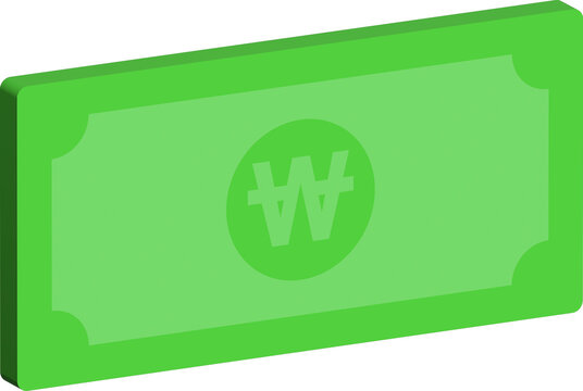 3D 초록색 지폐 아이콘