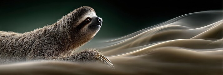 Fototapeta premium Sloth in a River